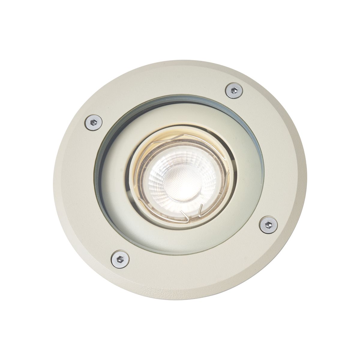 Moderne grondspot beige GU10 50mm verstelbaar IP65 - Delux