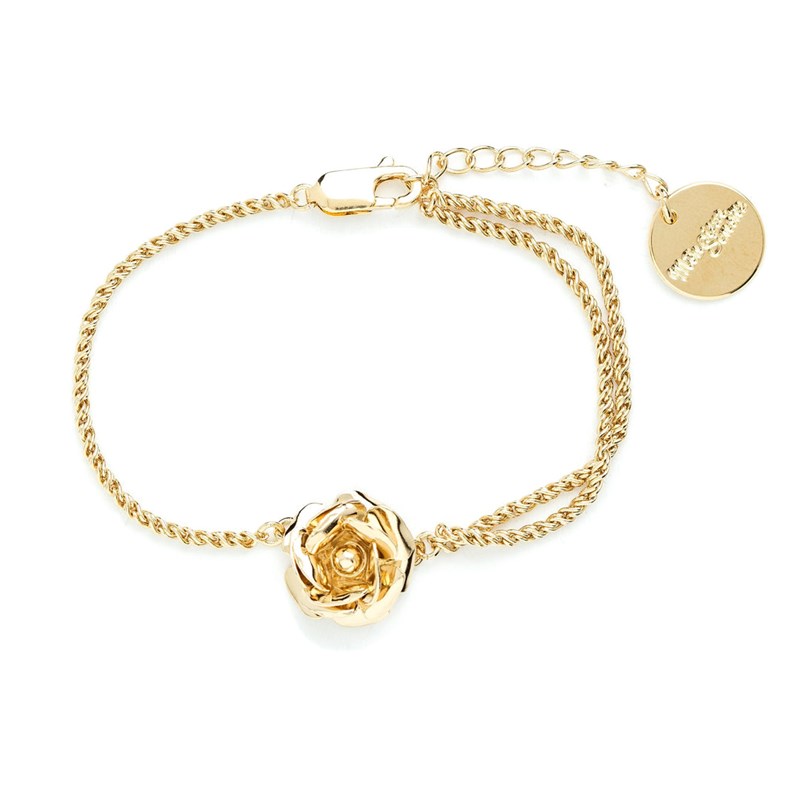 bracelet fleur doré à l'or fin - AGLAÉ