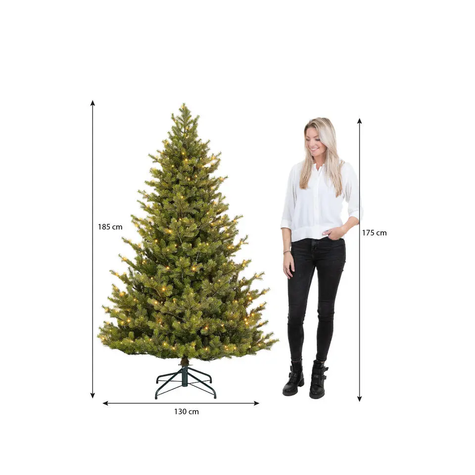 Black Box Trees Clive Kunstkerstboom met Verlichting - H185 x Ø130 cm