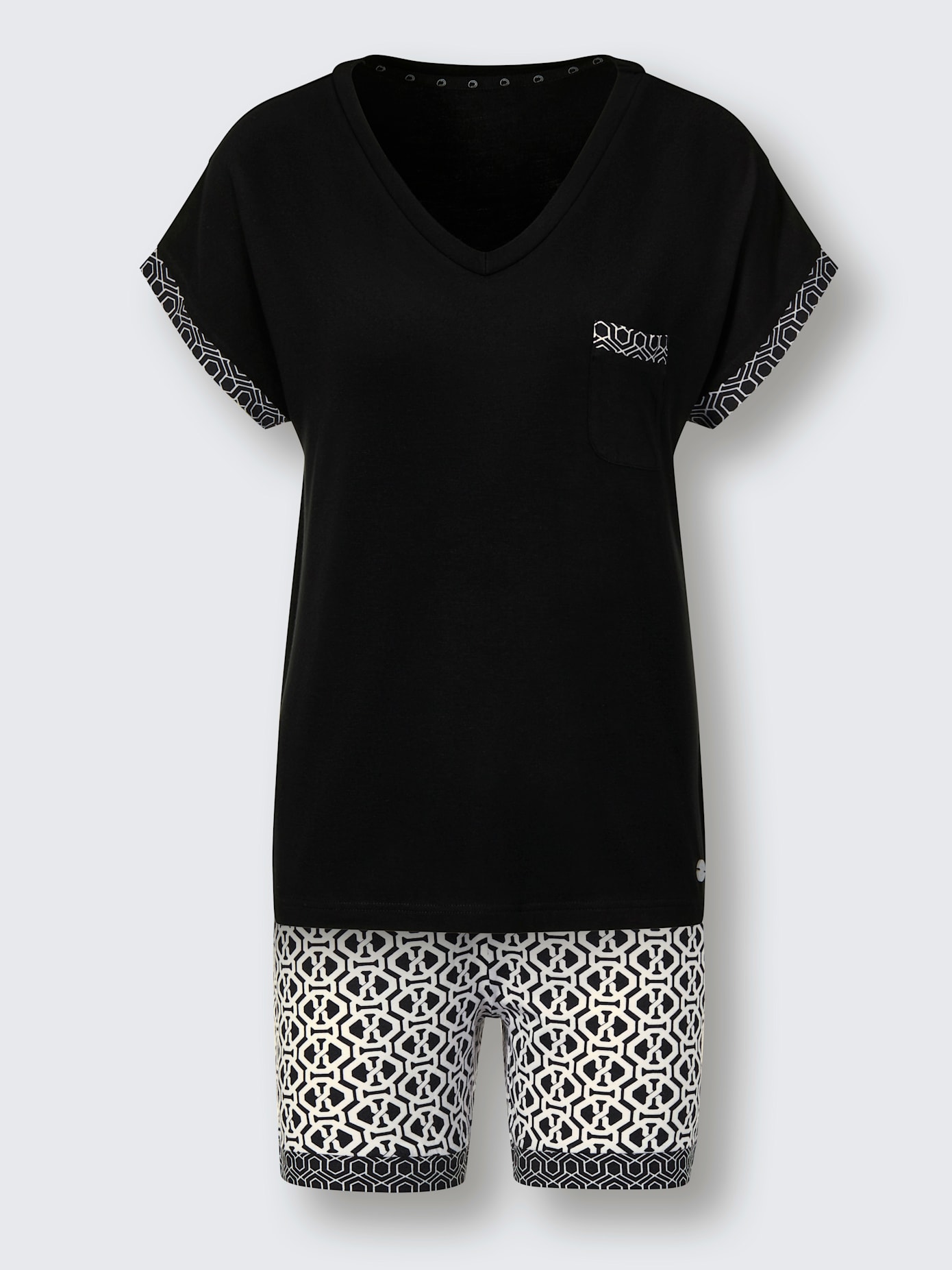 Pyjama court en modal jersey fin