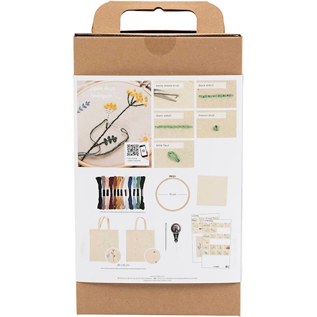 Start DIY Kit Broderi, Blomster, 1 pk.