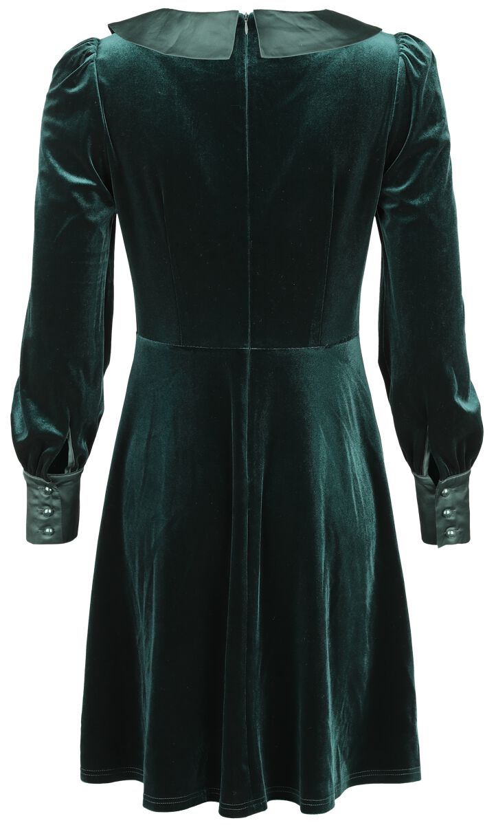 Robe Velours Col Satin | Voodoo Vixen Robe mi-longue