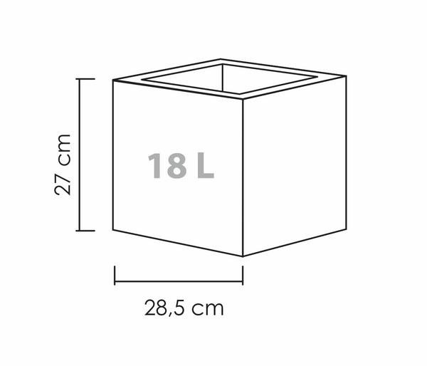 Scheurich Kunststoff-Topf C-Cube, quadratisch