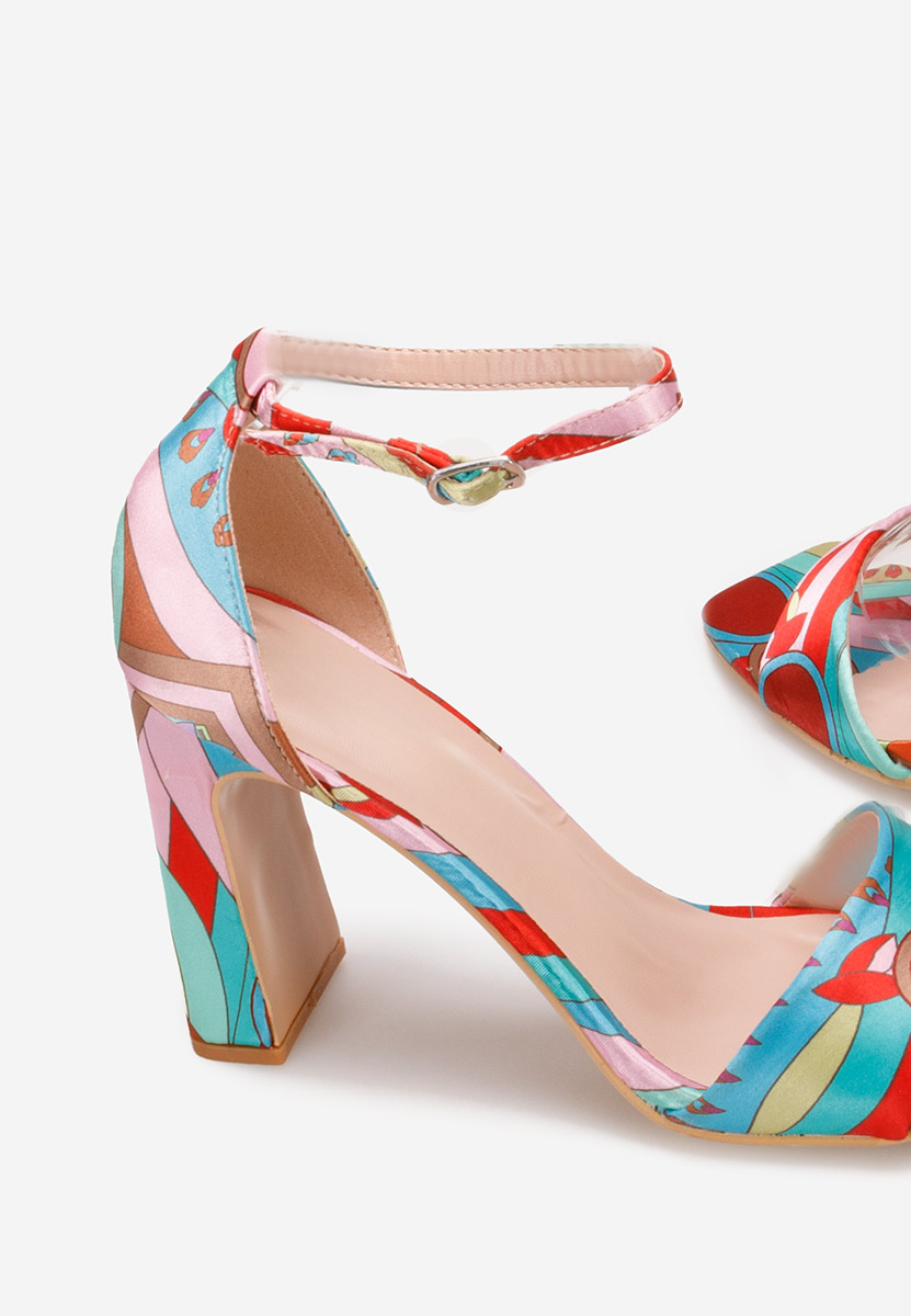 Sandales à talon épais multicolores Alixa