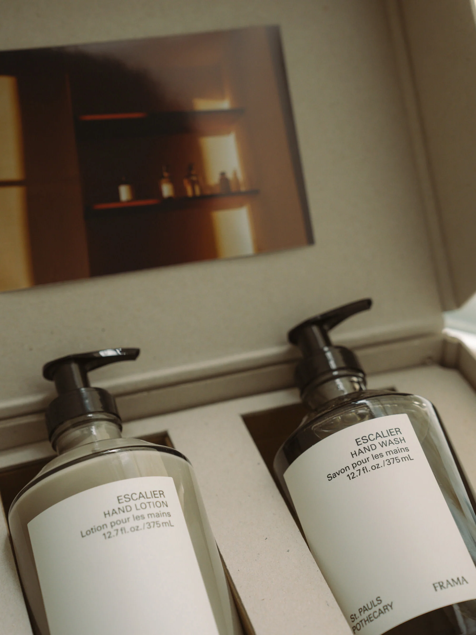 Geschenkset Escalier (wortelzaad, kardemom, vetiver & bloedorange), 2-delig