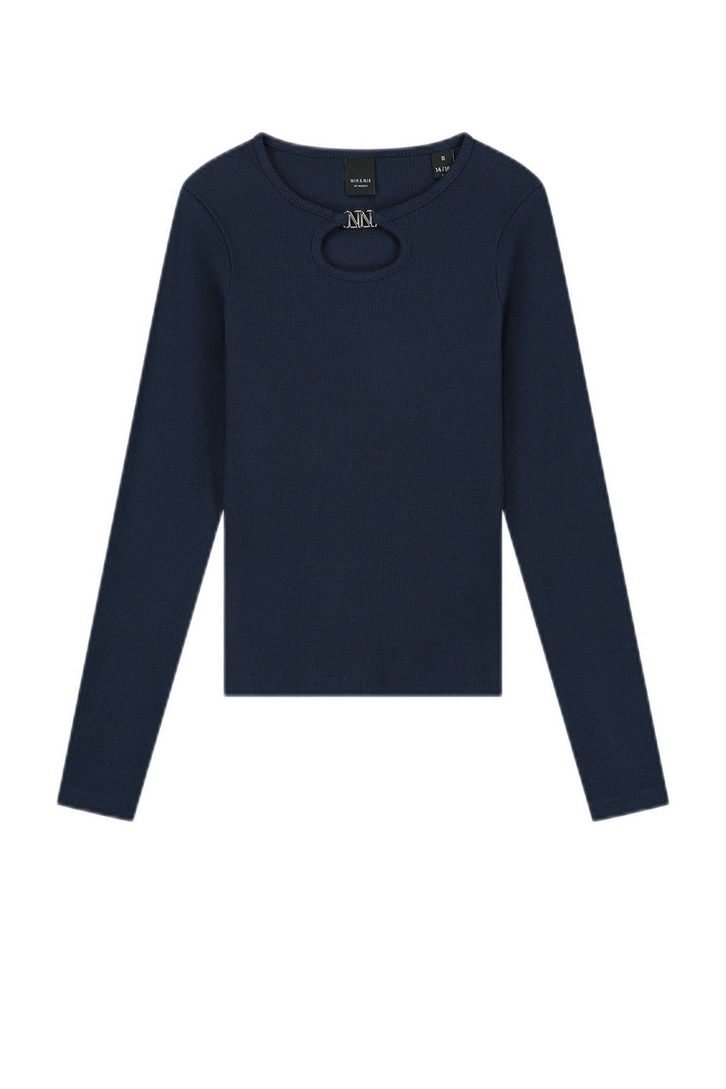 NIK&NIK ribgebreidetop Presley donkerblauw