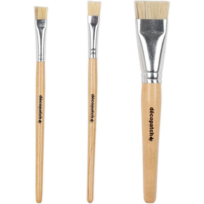 Pack de 3 pinceaux pure soie - Vert