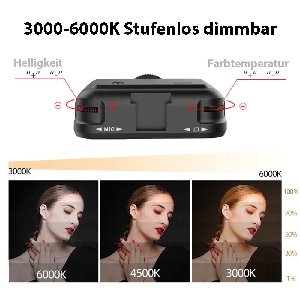 LED Foto Licht Dimmbare Video Beleuchtung mit 1/4