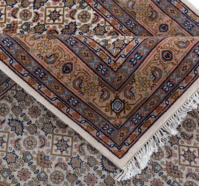 my home Orientteppich »BH Oriantal« rechteckig 12 mm Höhe reine Wolle, handgeknüpft, orientalisches Design, mit Fransen