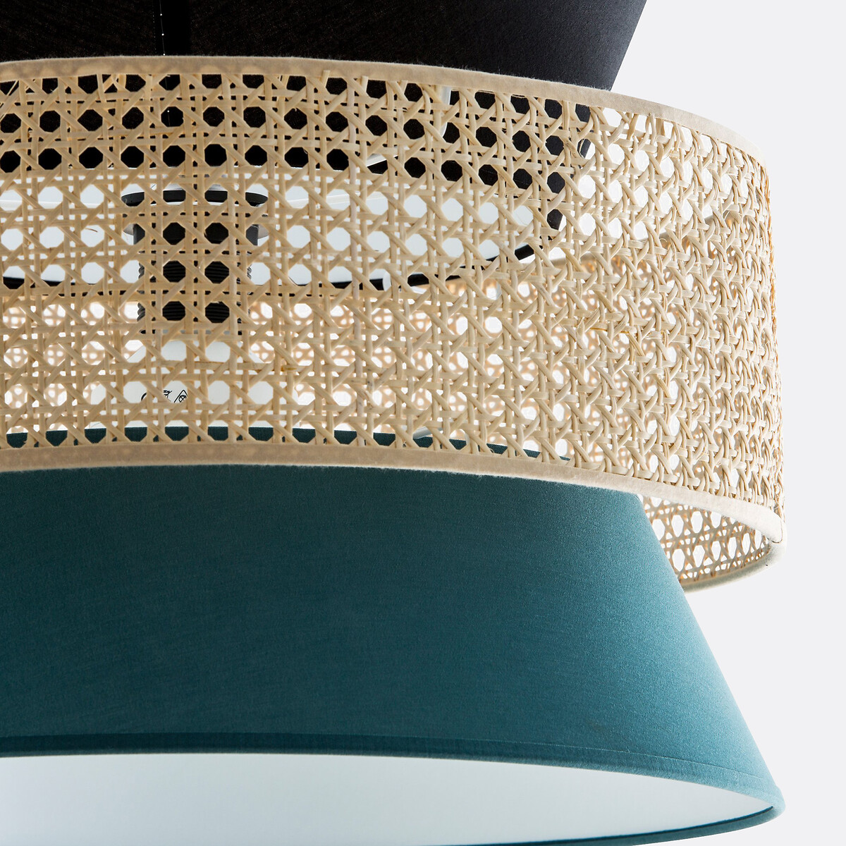 LA REDOUTE INTERIEURS<br>Candeeiro suspenso / Abajur duplo Ø40 cm, Dolkie