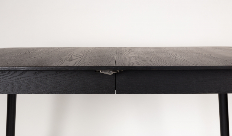 Zuiver Glimps uitschuifbare tafel 120x80 zwart