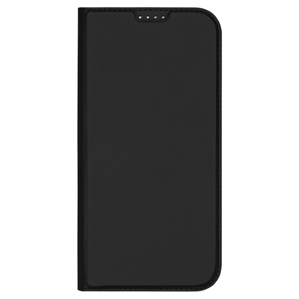 iPhone 16 Pro Flip Wallet Cover Leder Tasche - Schwarz