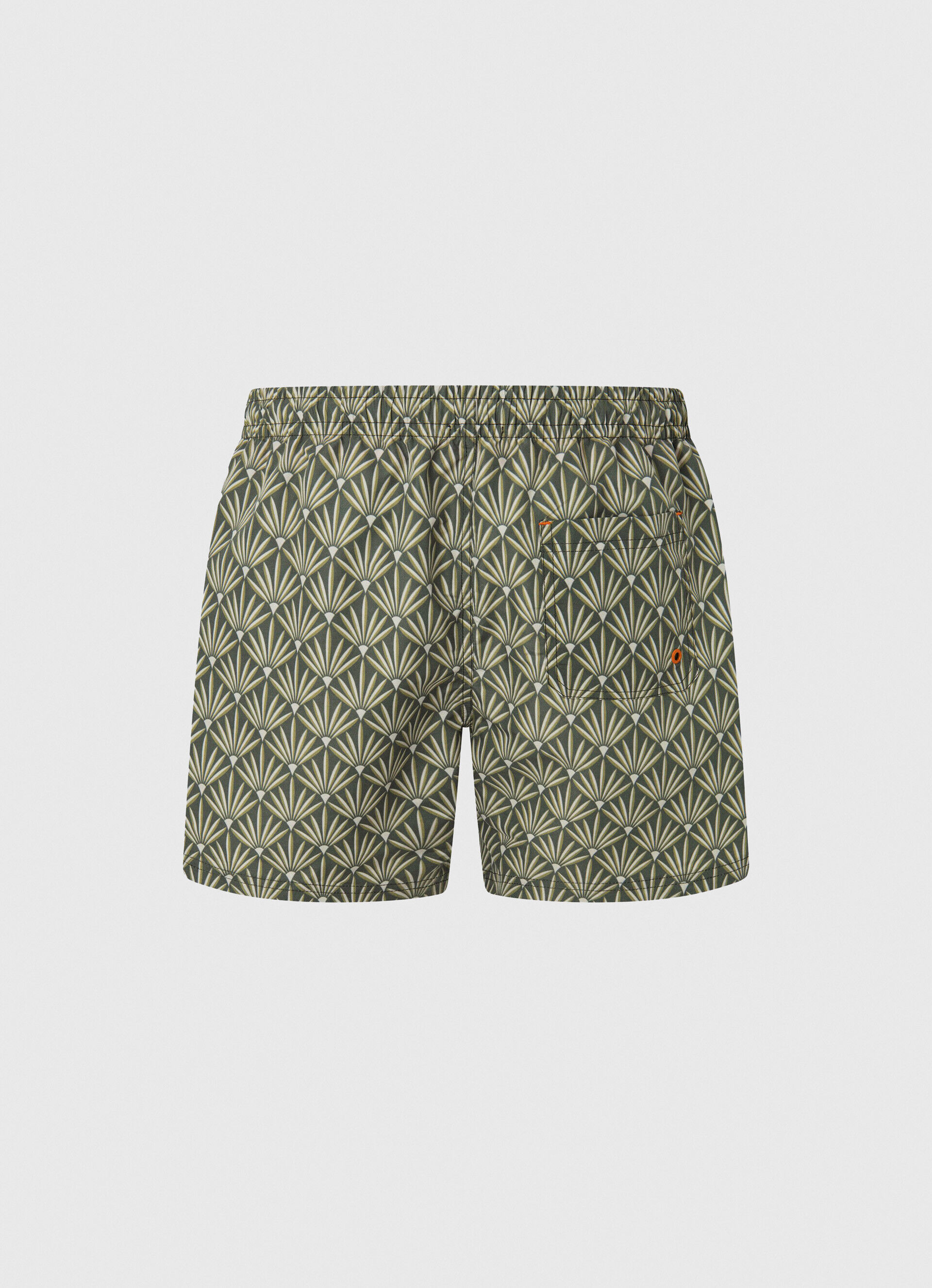 Maiô Bermuda com estampa floral folclórica - Verde Cáqui Harvard