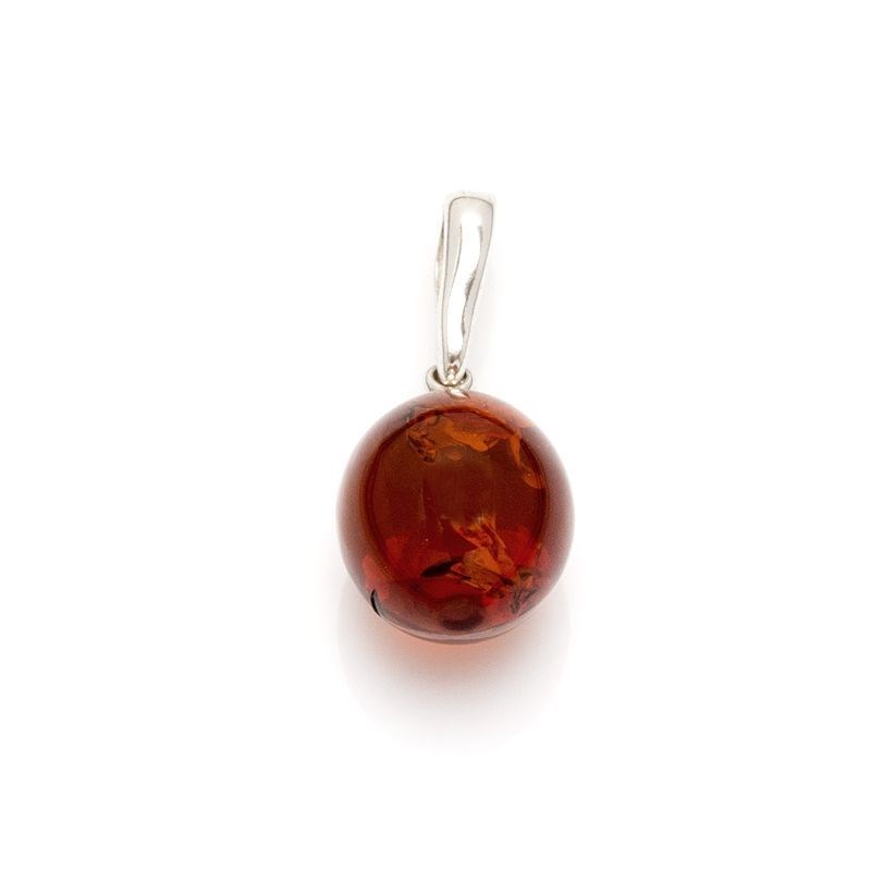 Pendentif argent 925 Ambre veritable de la mer Baltique