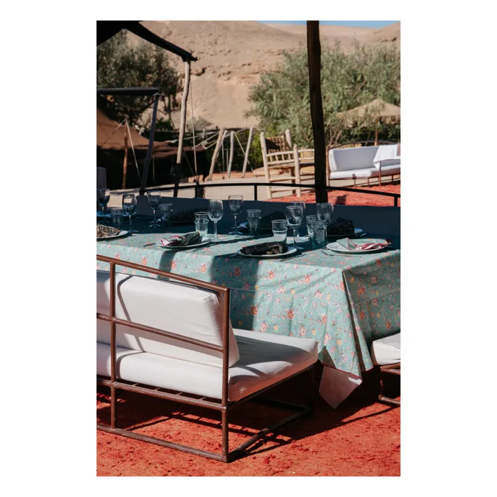 Louise Misha Nappe Carla en coton bio | Bleu turquoise