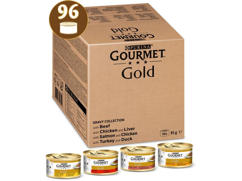 Purina Gourmet Nassfutter Gourmet Gold Megapack, in Sauce, Alleinfuttermittel für ausgewachsene- und Senior-Katzen