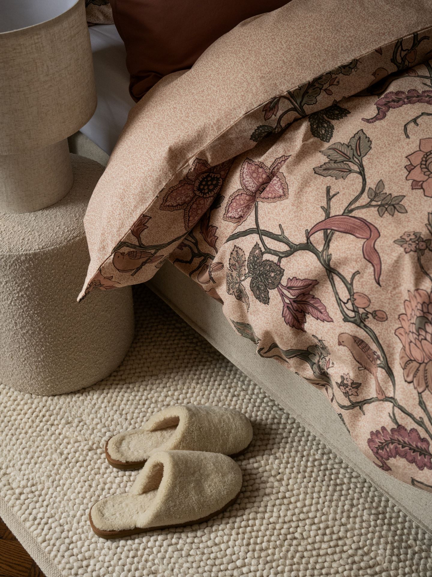 Bomull sengesett multi rosa - 200x220 cm