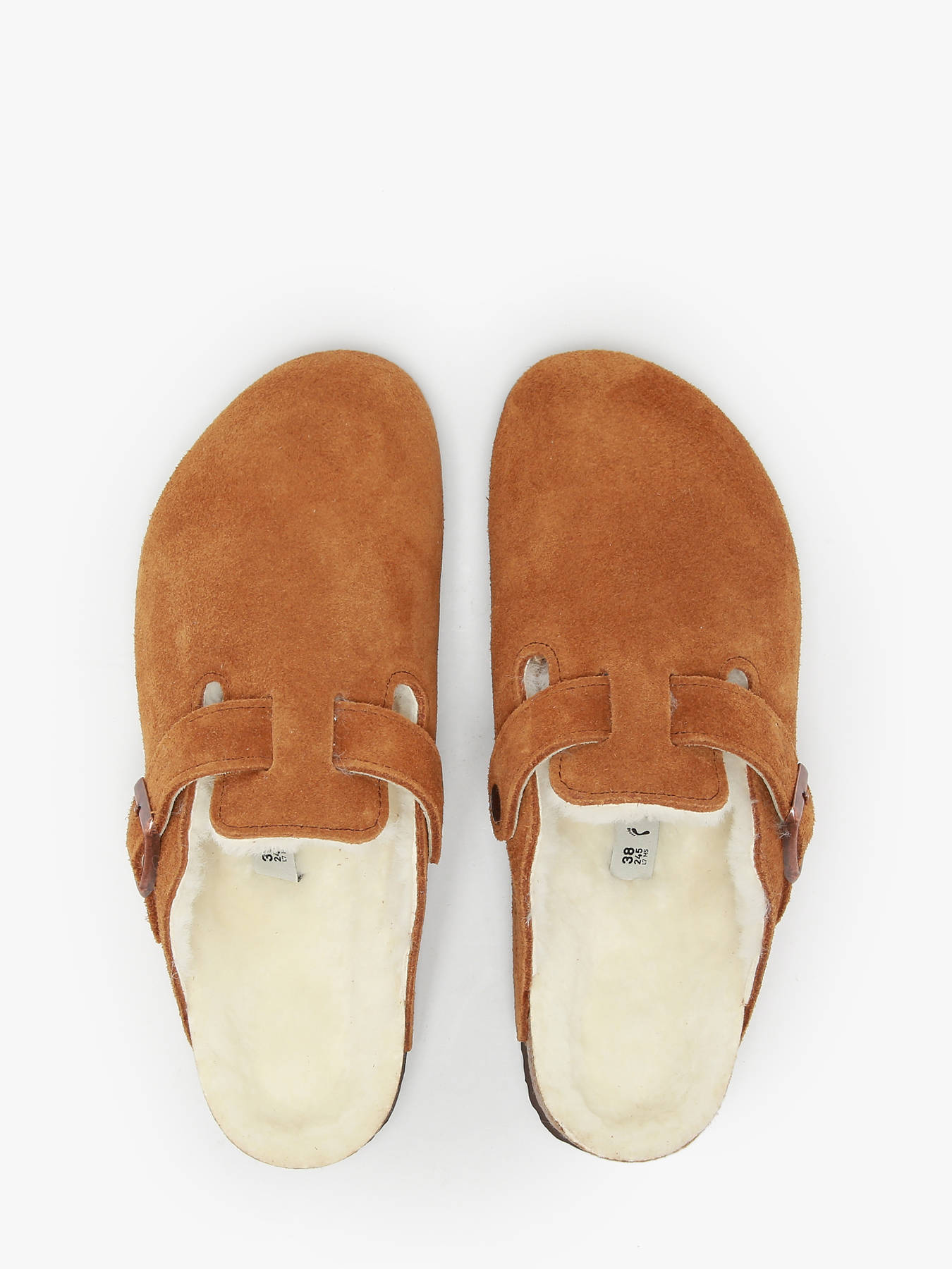 Mules Boston Shearling en cuir BIRKENSTOCK
