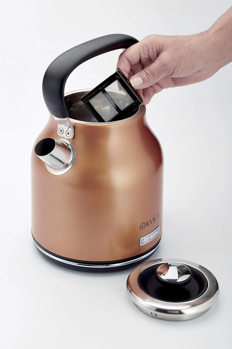 bouilloire électrique de 1,7L sans fil 2000W cuivre Ariete