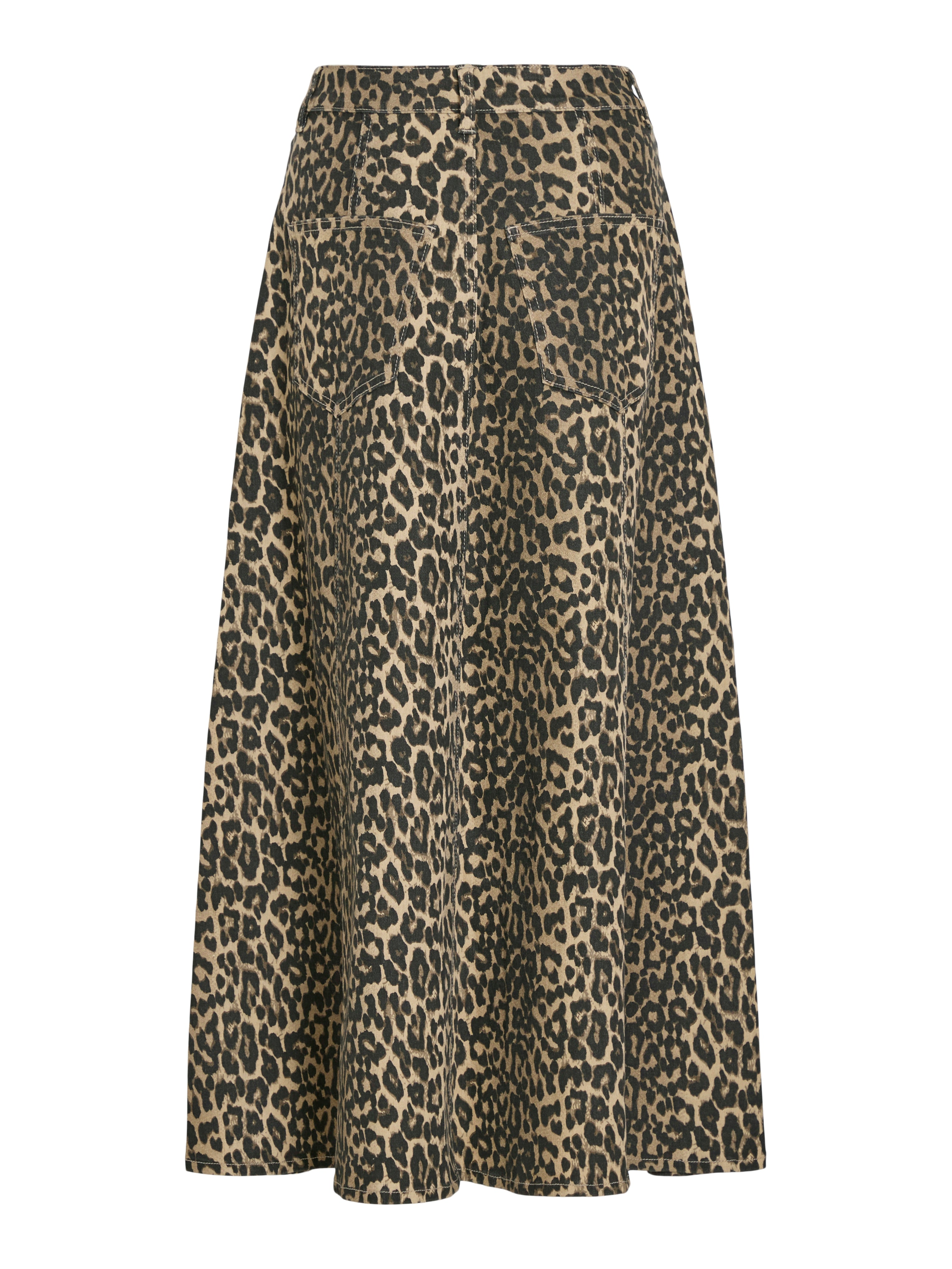 Vila  Vichia Leopard midi nederdel - Birch