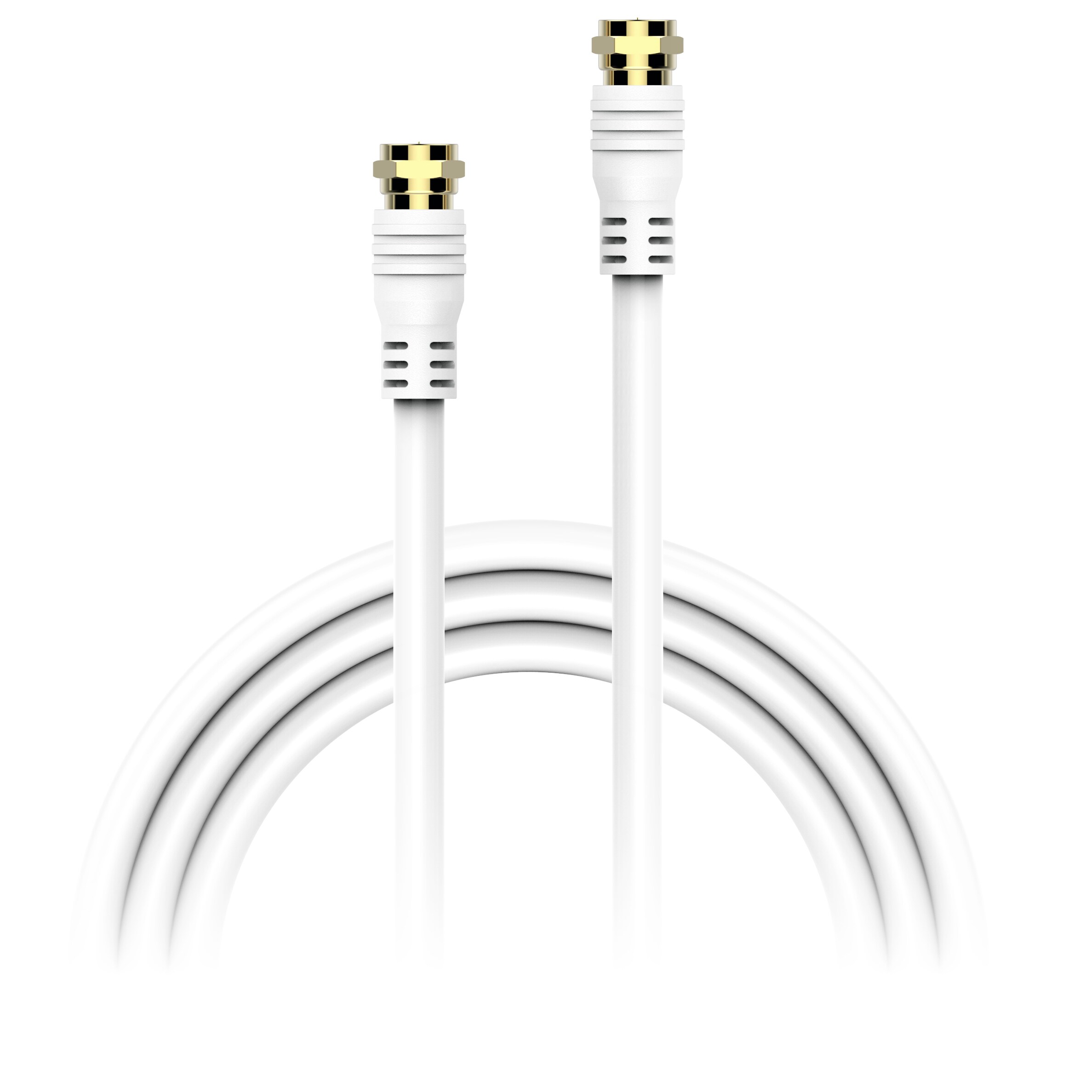 Xlayer KABEL Kabel SAT TV Verbindungskabel Gold Plated 1,5m White
