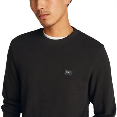 Tee-shirt à manches longues homme Woven Label Waffle CALVIN KLEIN
