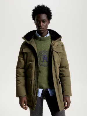 Parka utilitária Rockie com capuz acolchoado e quente