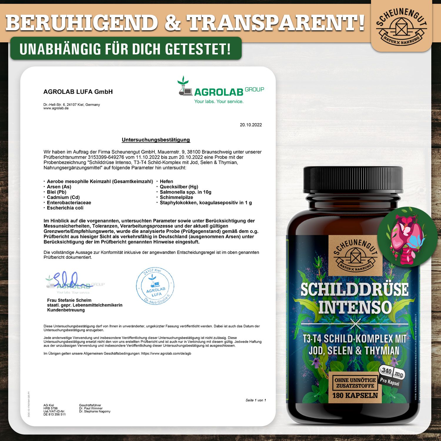 Scheunengut® SCHILDDRÜSE INTENSO | Jod Selen Komplex | Schilddrüse Kapseln