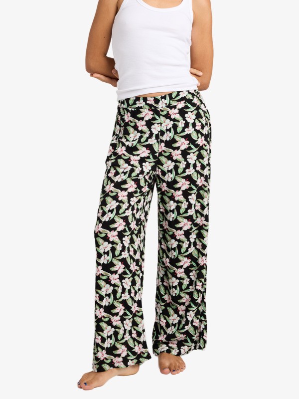 Midnight Avenue Crepe Pantalon de longueur régulière Noir Femme