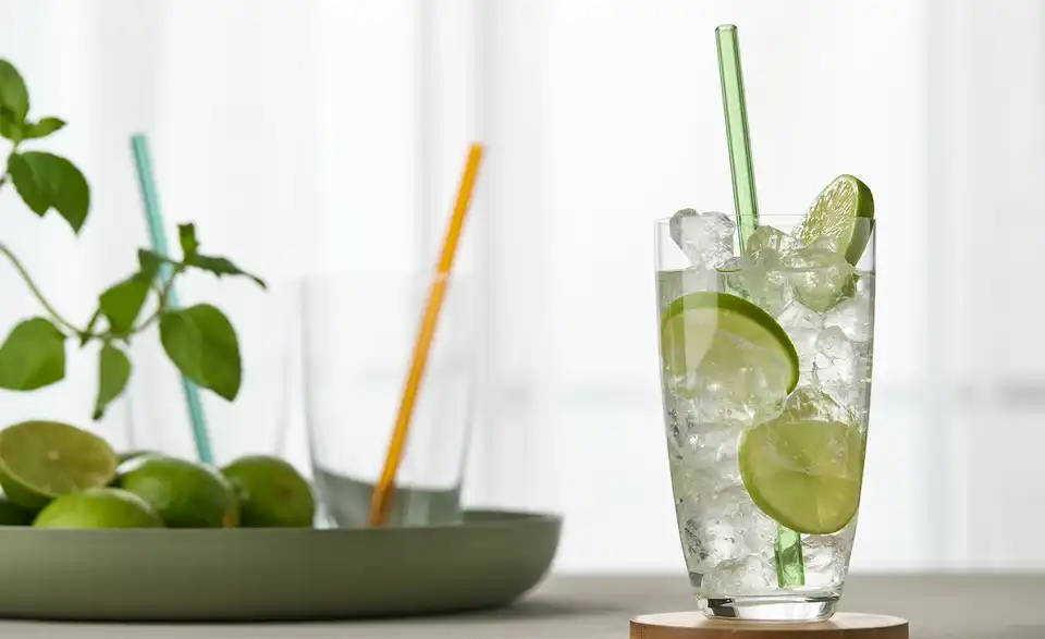 Peill+Putzler Glas-Trinkhalm-.Set mehrfarbig gerade