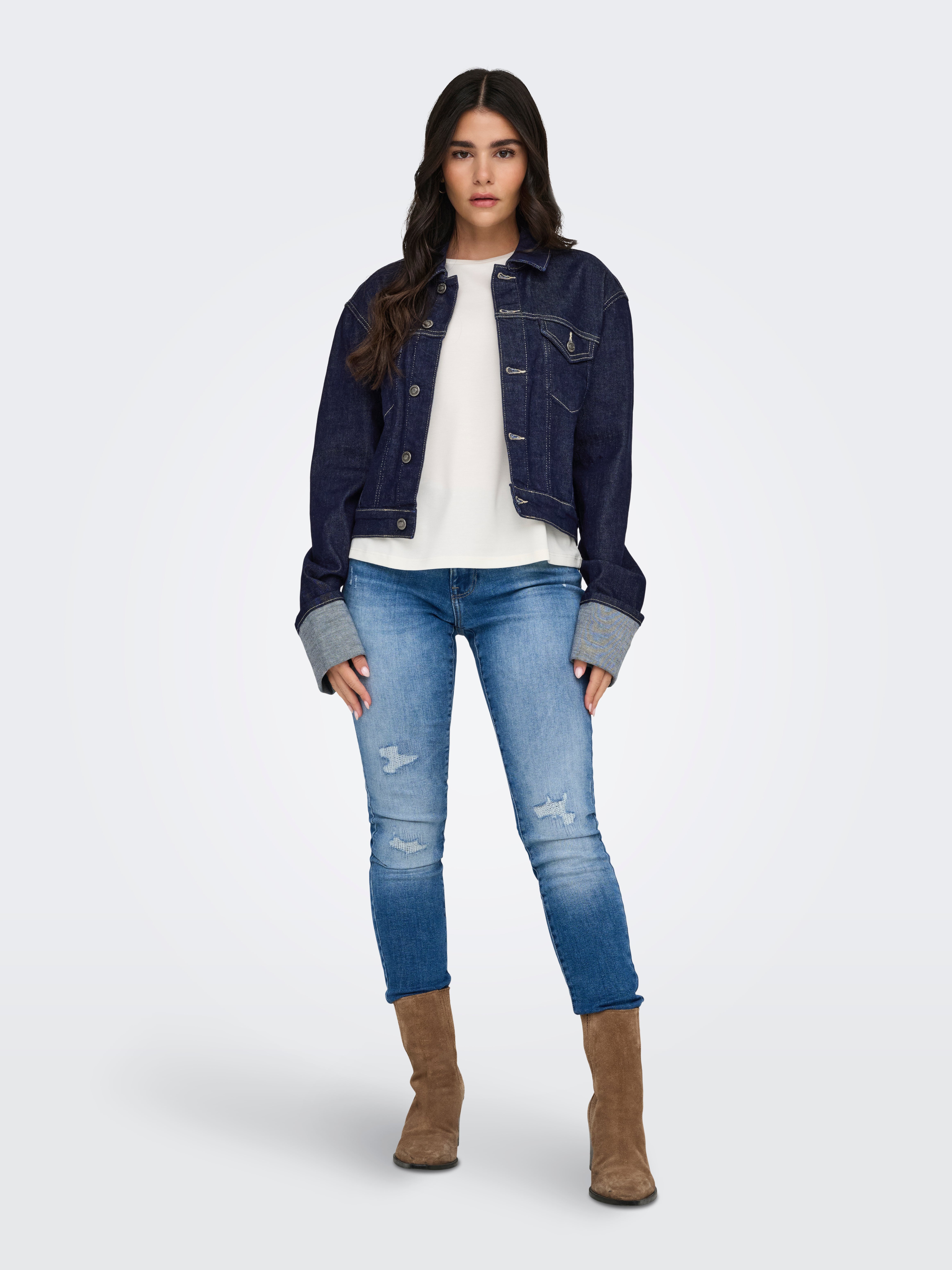 ONLMERCER Jeansjacke Dark Blue Denim