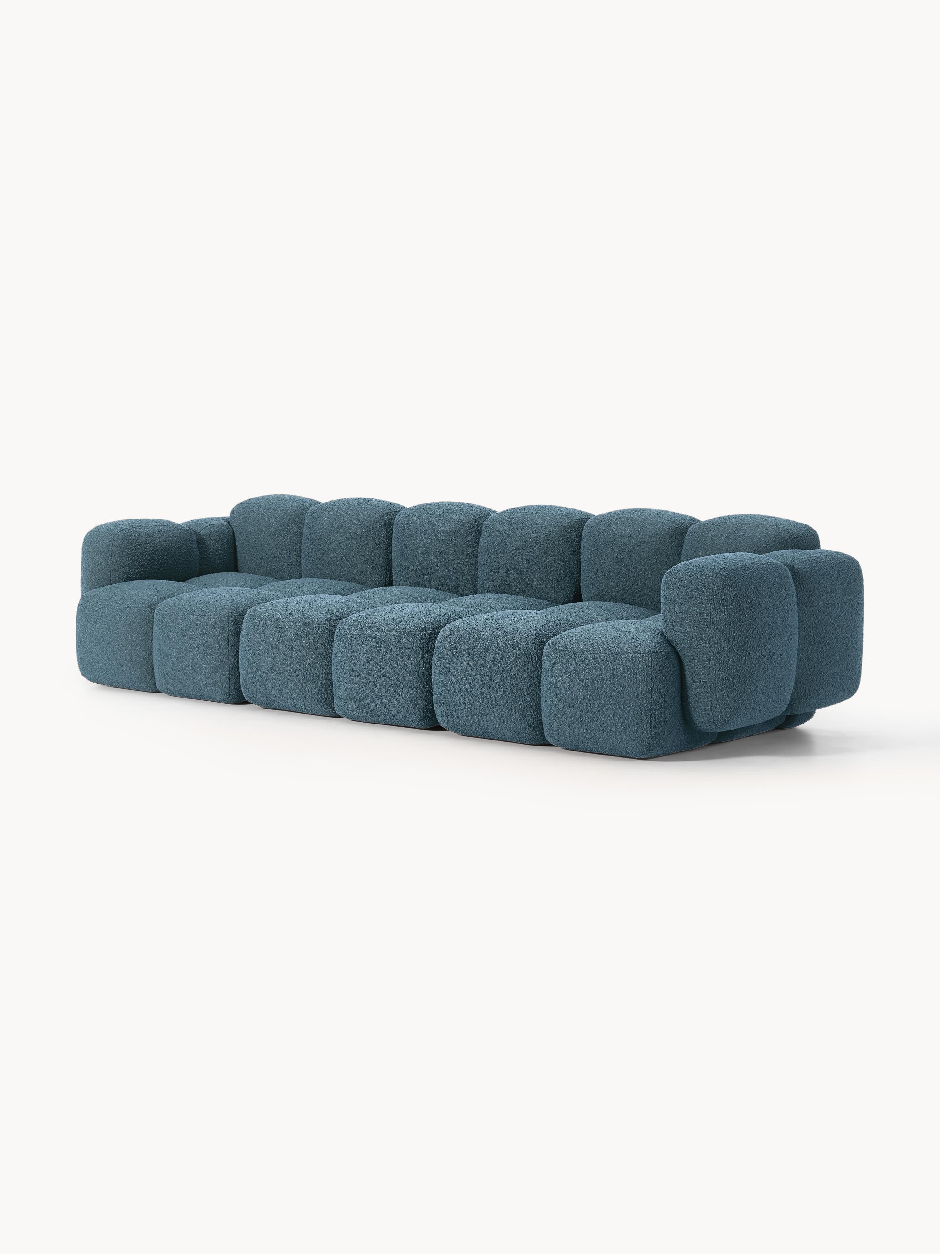Modulaire bank Tayla (4-zits) van bouclé