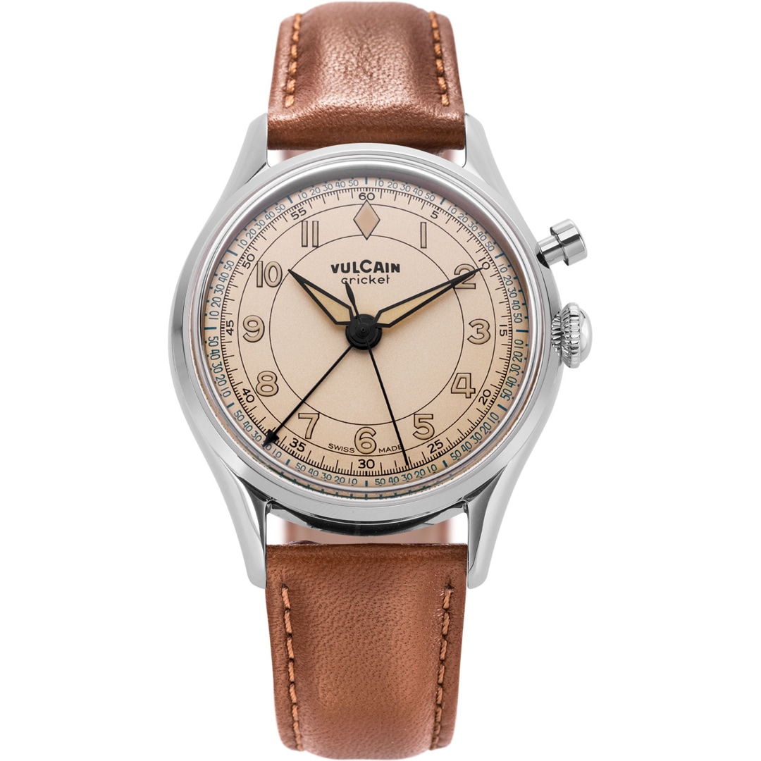 Vulcain Cricket Classique 36mm Eggshell Sapphire Caseback