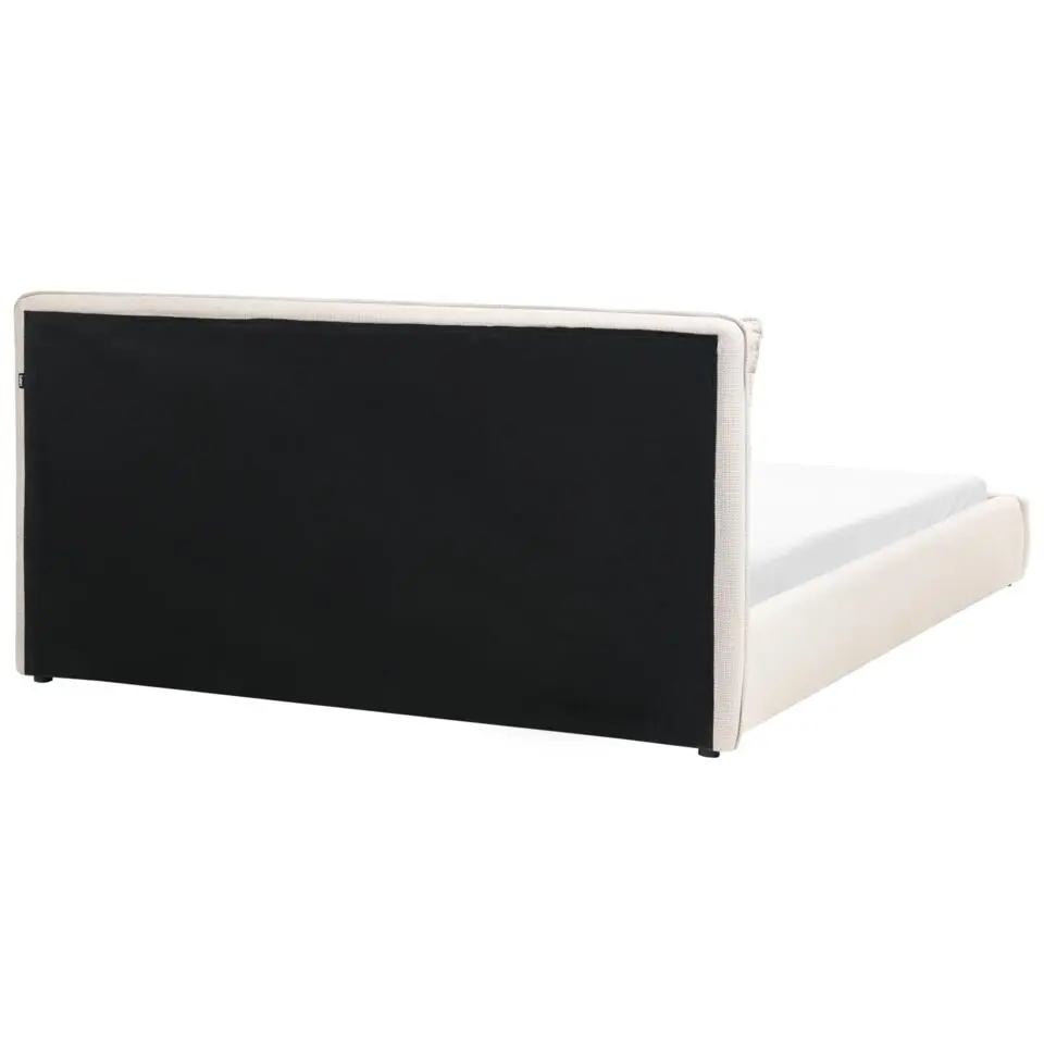 BAJONNA - Tweepersoonsbed - Beige - 180 x 200 cm - Stof