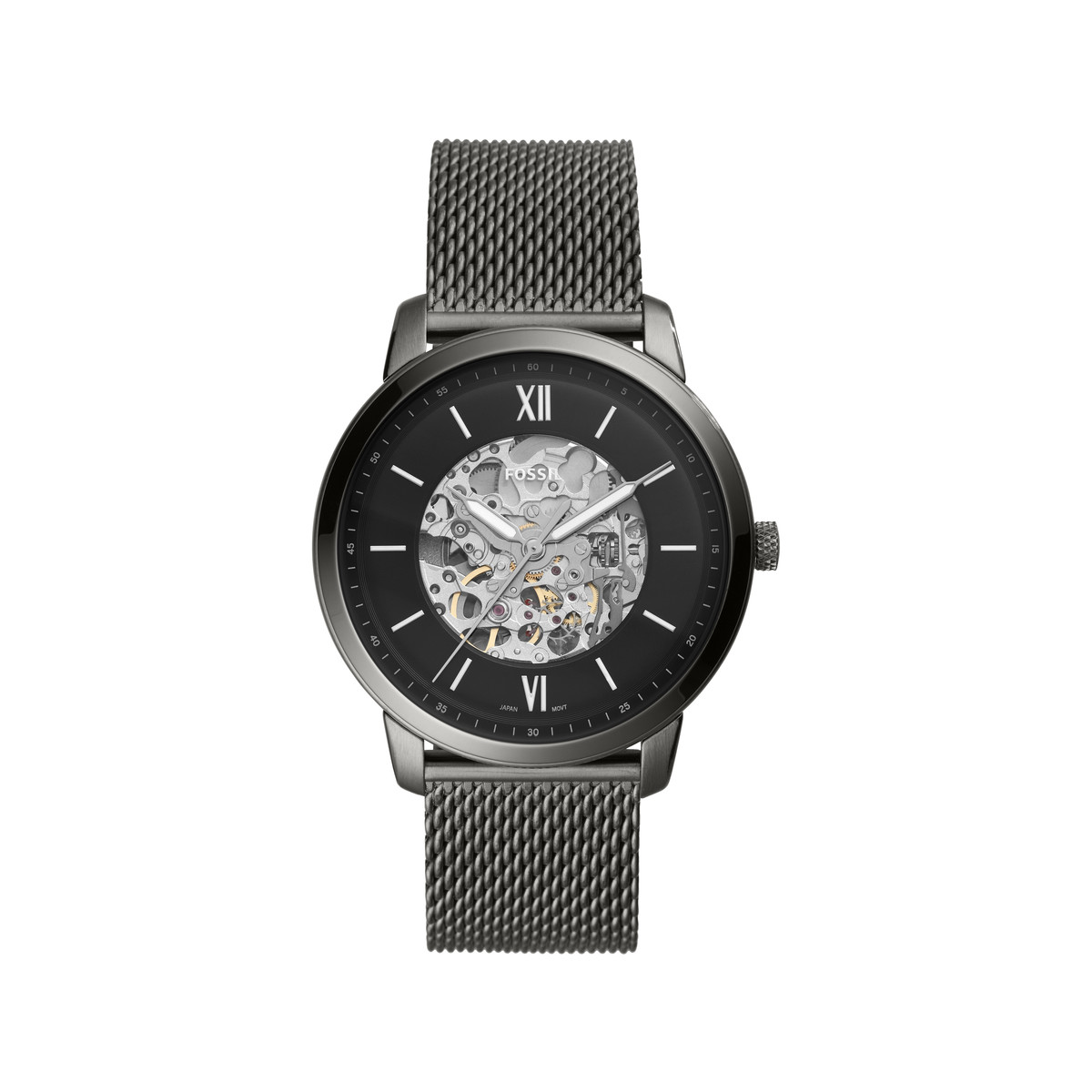 Montre FOSSIL homme automatique bracelet acier gris anthracite
