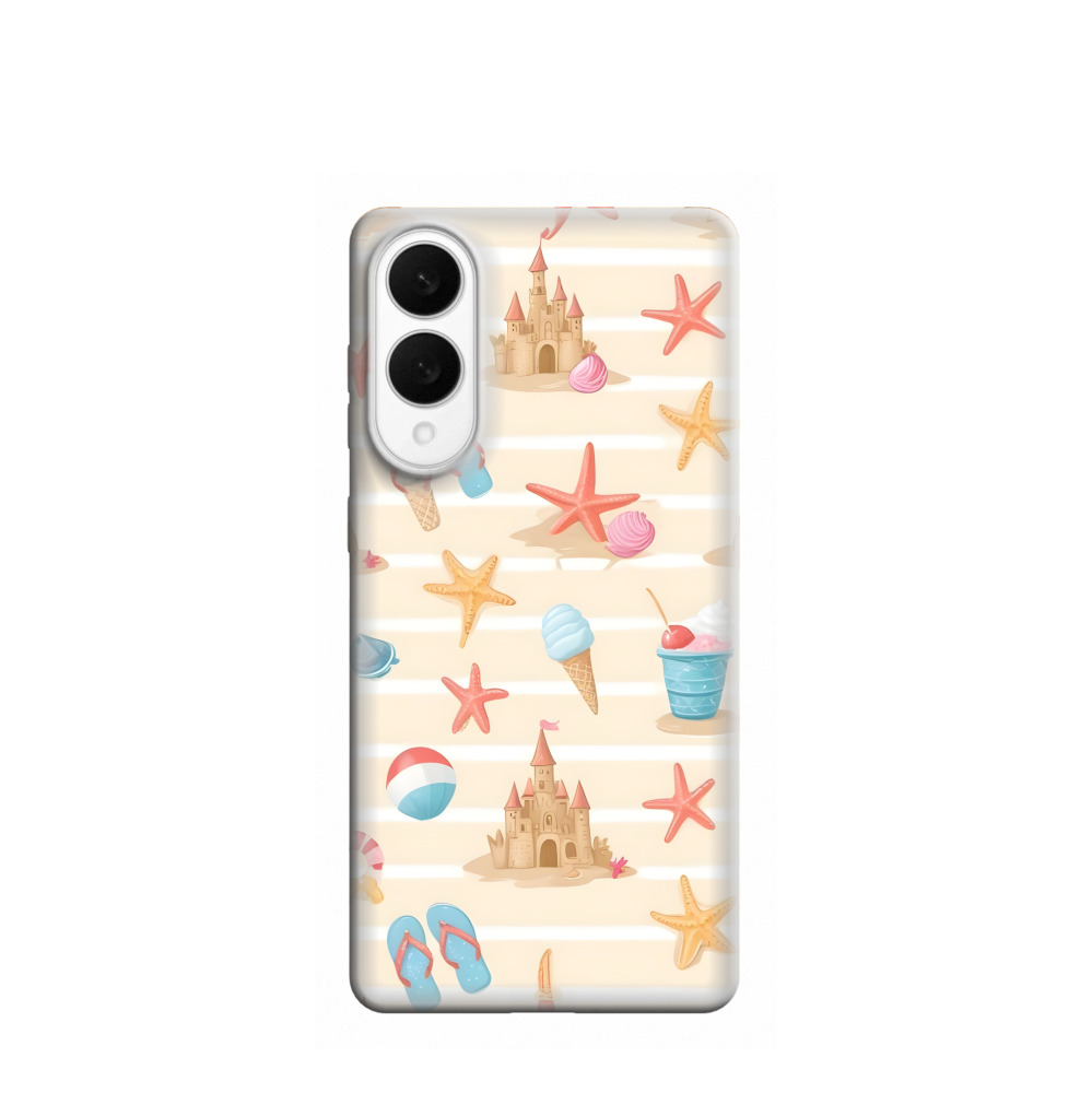 Samsung Galaxy S25 Edge Gummi Hülle Sandburg - Braun