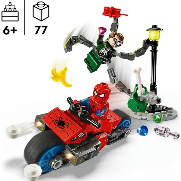 76275 Motorrad-Verfolgungsjagd: Spider-Man vs. Doc Ock