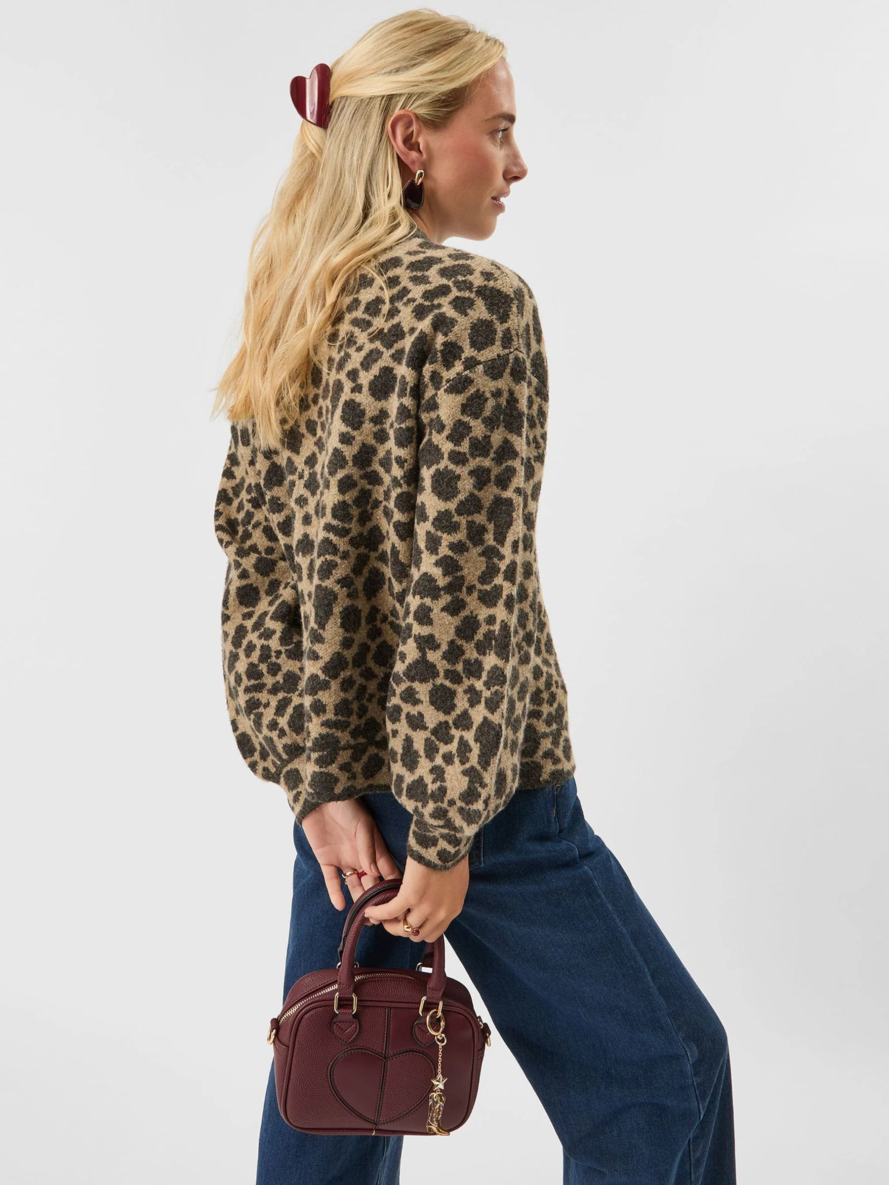 Accessorize Leopard Print Cardigan