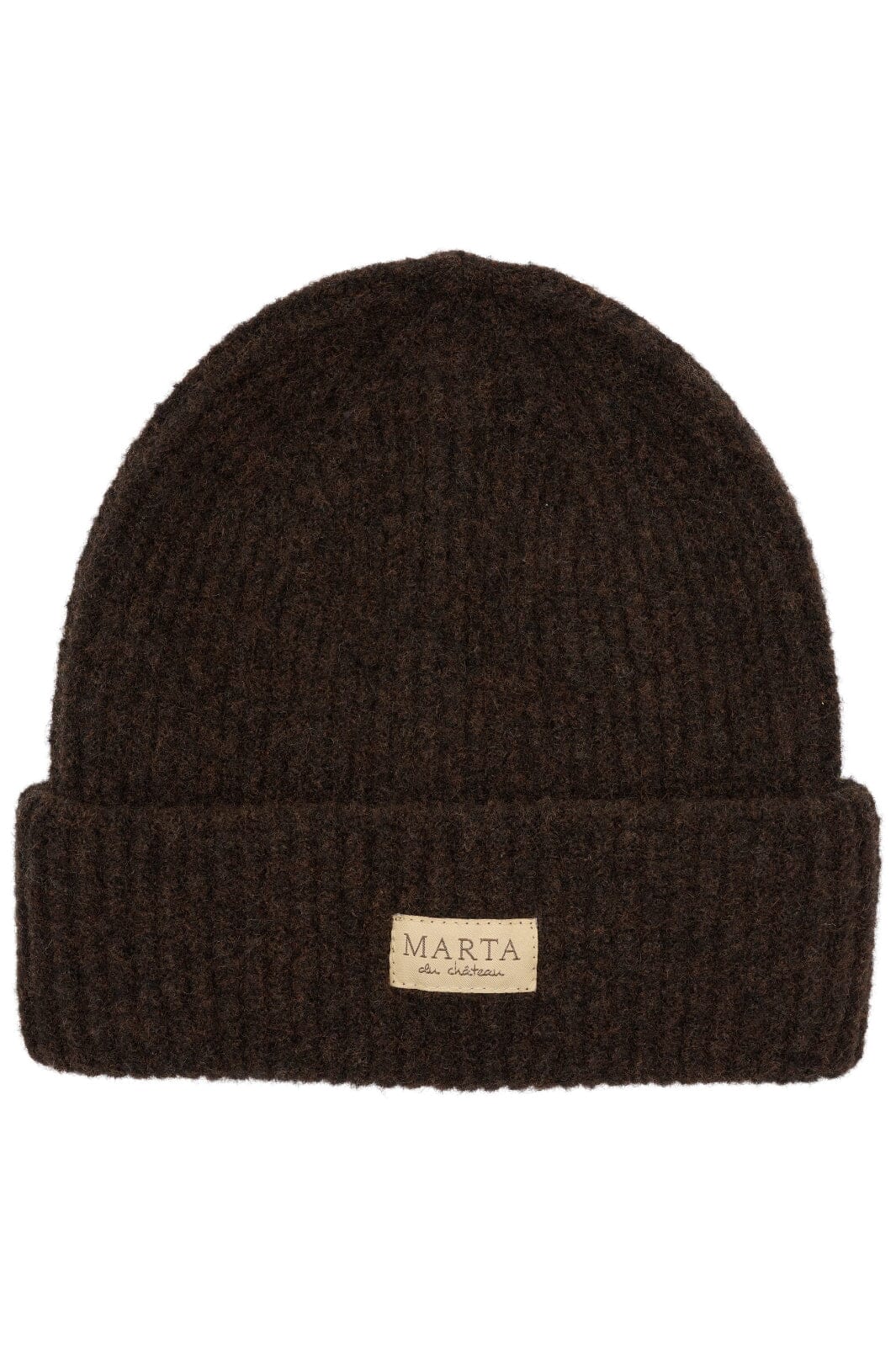 Marta Du Chateau Rib Beanie Hat 151512 brown