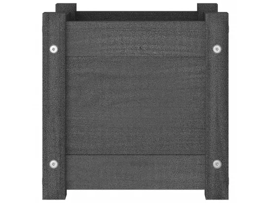 Jardinière d'extérieur Gris 31x31x31 cm Bois de pin massif