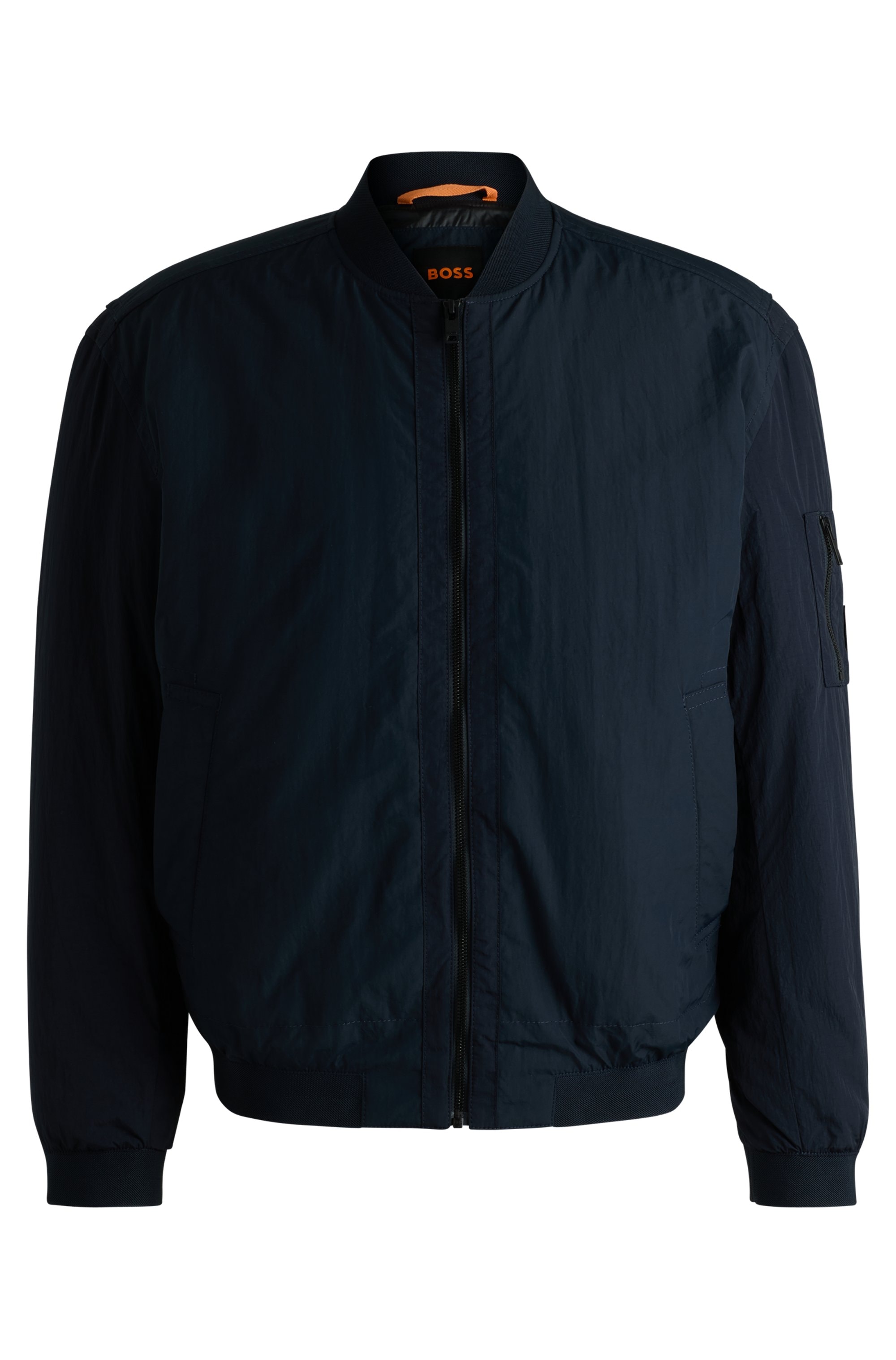 BOSS ORANGE Blouson »Olmec« mit Flachstrickkragen