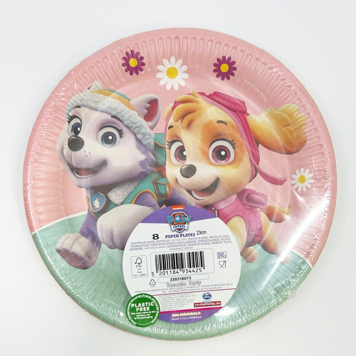 Paw Patrol Borden Gekleurd 23cm 8st