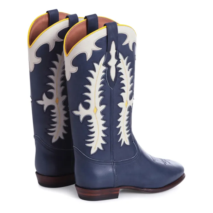 Shiloh Heritage Boots Texas Calf | Bleu foncé