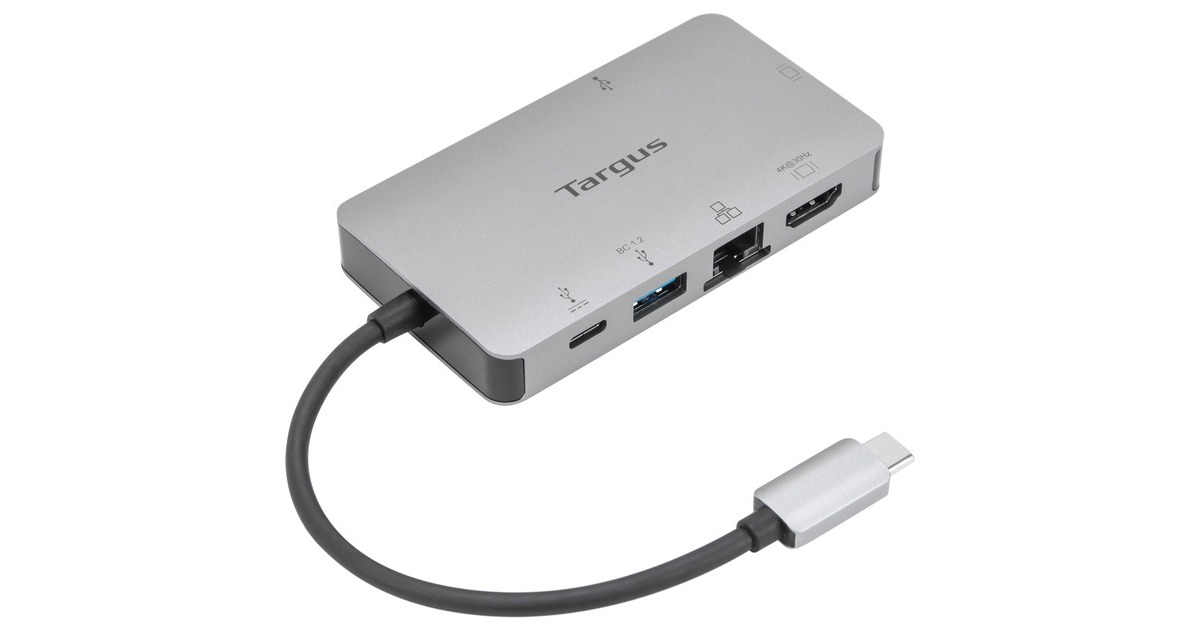 TargusUSB-C DP Alt Mode Single Video 4K HDMI/VGA Docking Station  (Grijs, + 100W Power Delivery)