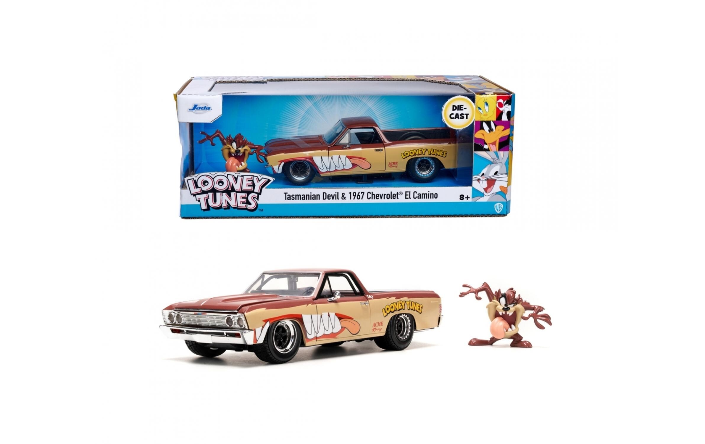 Chevy El Camino 1967 Looney Tunes 1:241967 Chevrolet El Camino Modellauto mit Taz Figur
