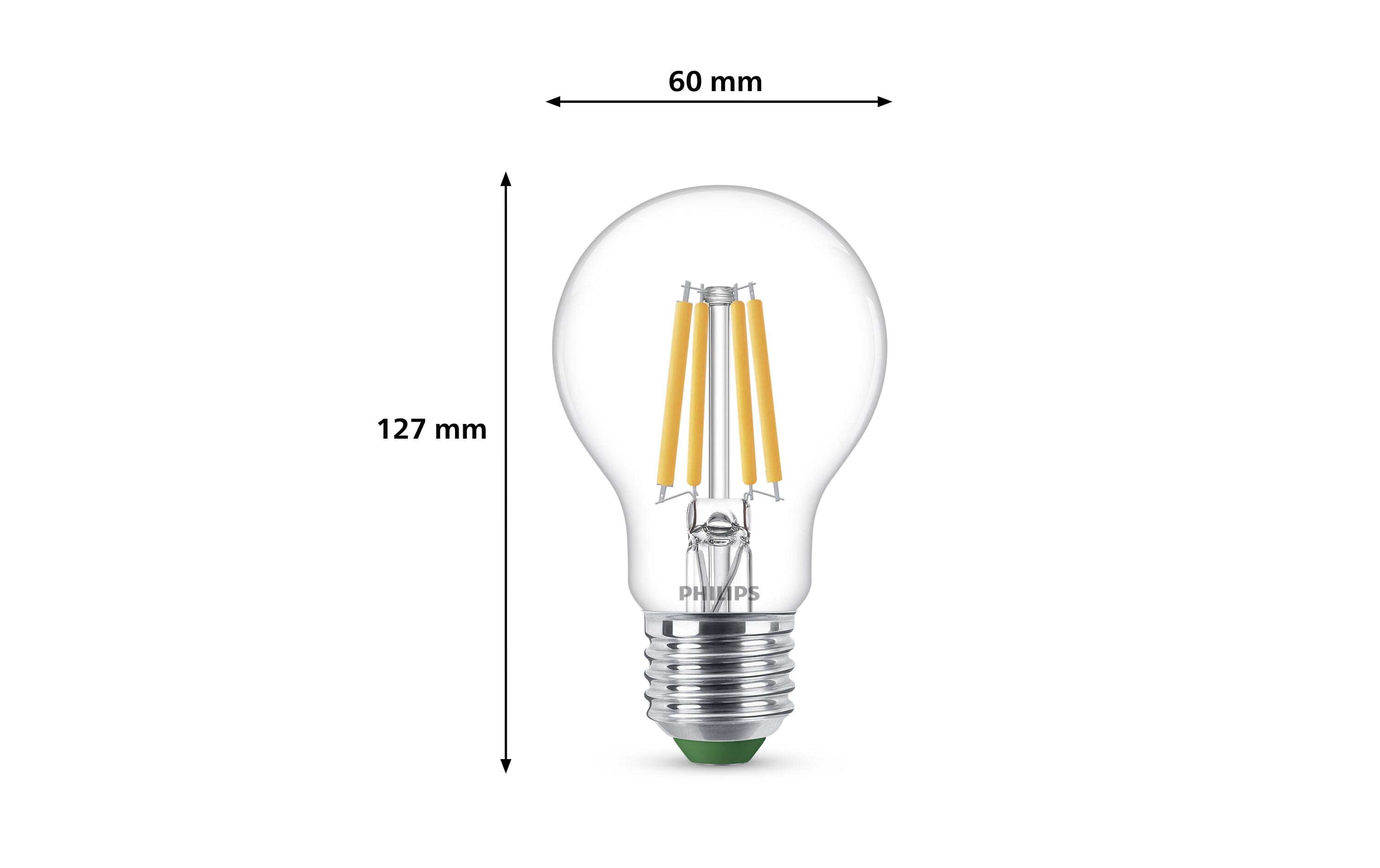 Lampe LED CLA 60W A60 E27 2700K CL UE 3CT/4 EC WarmweissUltraeffizientes LED-Leuchtmittel