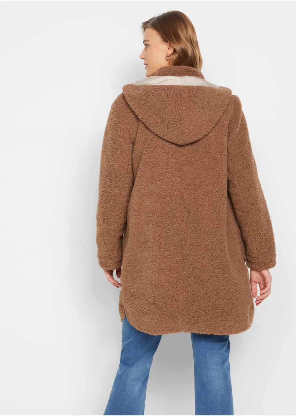 Parka réversible en maille peluche en polyester recyclé
