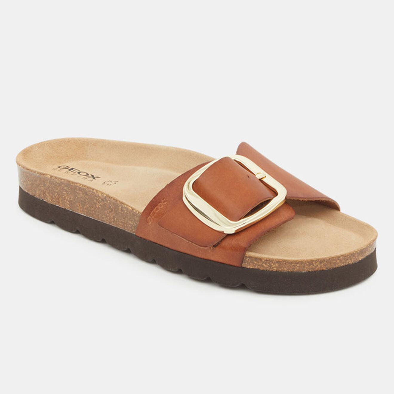 Geox Mules en Cuir Brionia cognac