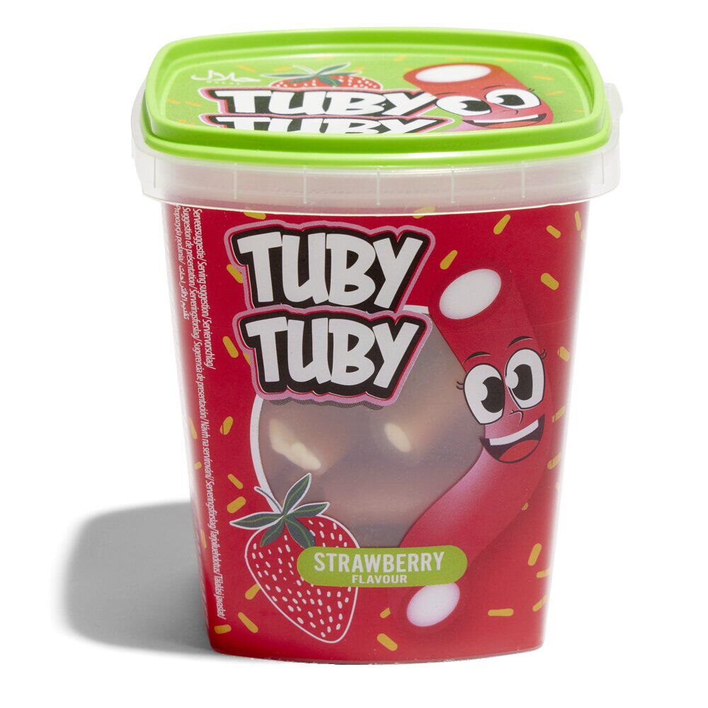 Bonbons tubes Tuby Tuby fraise ou framboise 220g