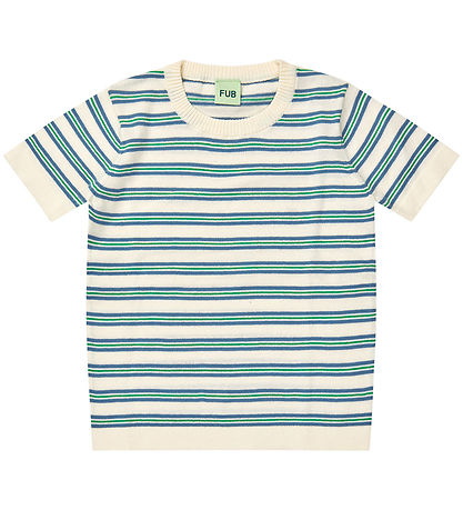 FUB T-Shirt - Ecru/Gewaschen Indigo